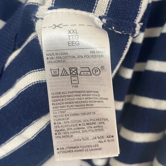 Old Navy Cardigan Sweater Lightweight Striped - Picture 4 of 4
